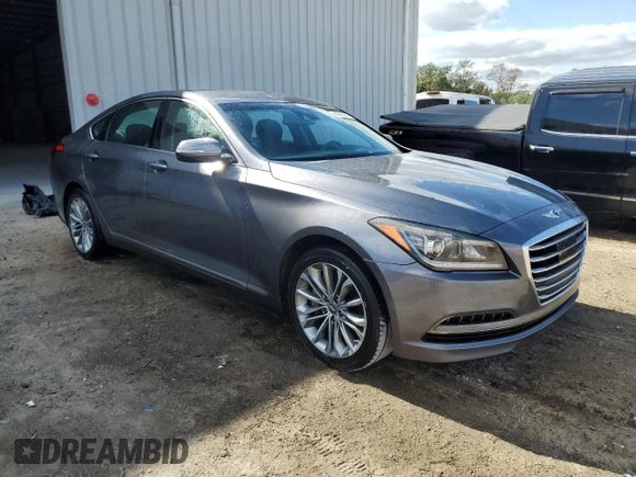 2017 Genesis G80 3.8L with VIN KMHGN4JE9HU168446, listed as a Copart auction lot 80916684 with 83,287 mi miles and Salvage Title. Bid and sale history available at DreamBid. Image 4.