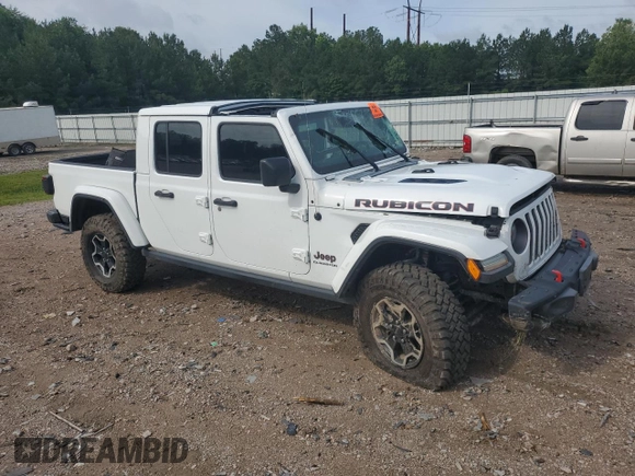 2020 Jeep Gladiator Rubicon with VIN 1C6JJTBG6LL102474, listed as a Copart auction lot 60377785 with 56,422 mi miles and Salvage title. Bid and sale history available at DreamBid. Image 4.