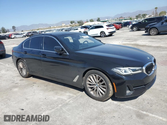 2021 BMW 5 Series 530i with VIN WBA53BH06MWW97316, listed as a Copart auction lot 46530955 with 72,891 mi miles and Salvage title. Bid and sale history available at DreamBid. Image 4.