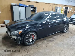 2017 Mercedes-Benz C 63 AMG with VIN 55SWF8GB2HU224364, listed as a Copart auction lot 79825684 with 115,454 mi miles and Salvage title. Bid and sale history available at DreamBid. Image 1.