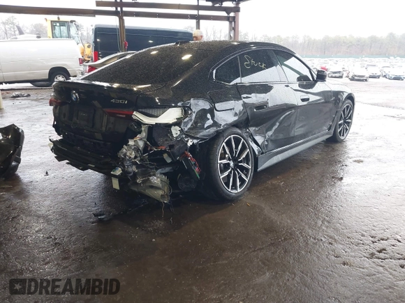 2024 BMW 4 Series 430i xDrive with VIN WBA73AV03RFR92792, listed as a IAAI auction lot 41764537 with 23,049 mi miles and . Bid and sale history available at DreamBid. Image 4.