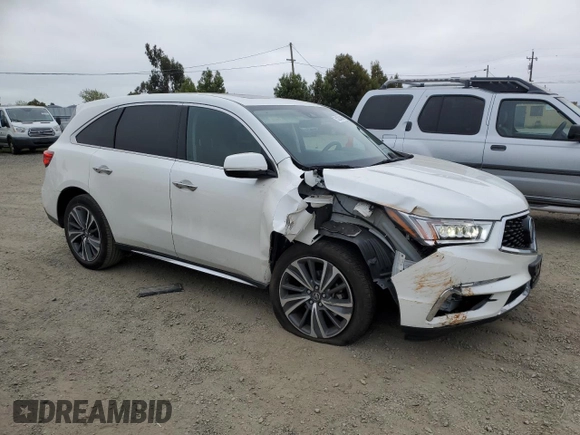 2019 Acura MDX Technology with VIN 5J8YD4H50KL003207, listed as a Copart auction lot 53204645 with 48,476 mi miles and Salvage title. Bid and sale history available at DreamBid. Image 4.
