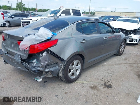 2015 Kia Optima LX with VIN 5XXGM4A71FG423232, listed as a IAAI auction lot 42054131 with 135,213 mi miles. Bid and sale history available at carsss.com. Image 4.