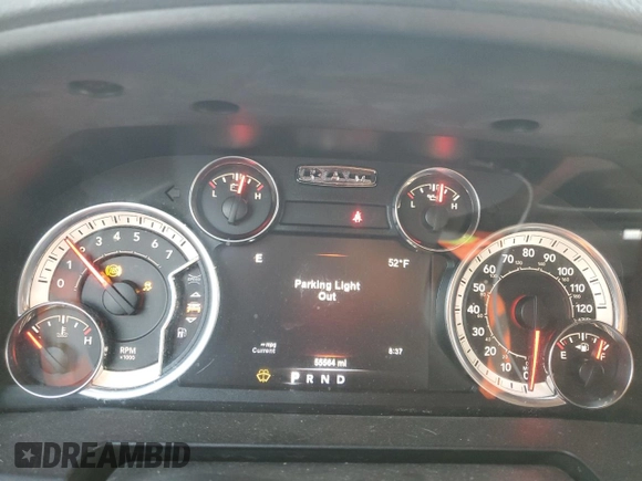 2018 Ram 1500 SLT with VIN 1C6RR7GG9JS247393, listed as a Copart auction lot 81691174 with 55,564 mi miles and Salvage title. Bid and sale history available at DreamBid. Image 9.