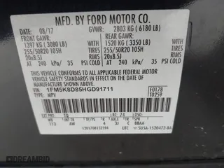 2017 Ford Explorer XLT with VIN 1FM5K8D85HGD91711, listed as a IAAI auction lot 41848391 with 106,577 mi miles. Bid and sale history available at carsss.com. Image 9.