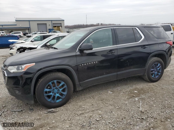 2018 Chevrolet Traverse LS with VIN 1GNERFKW2JJ118778, listed as a Copart auction lot 82765324 with 181,432 mi miles and Salvage Title. Bid and sale history available at carsss.com. Image 1.