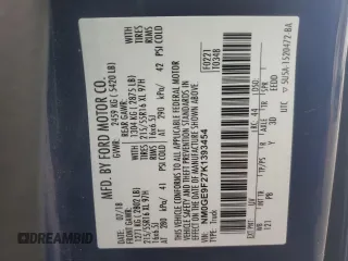 2019 Ford Transit Connect XLT z VIN NM0GE9F27K1393454, wystawiony jako Copart lot #59511185 z przebiegiem 79 847 mil mil oraz Szkoda całkowita • Salvage title. Historia ofert i sprzedaży dostępna na DreamBid. Obrazek 14.