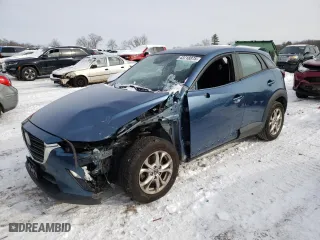 2020 Mazda CX-3 Sport with VIN JM1DKFB70L1471797, listed as a Copart auction lot 43718875 with 57,218 mi miles and Salvage Title. Bid and sale history available at carsss.com. Image 1.
