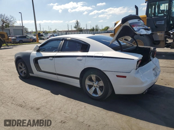 2013 Dodge Charger SE with VIN 2C3CDXBG8DH677551, listed as a Copart auction lot 53260735 with 124,248 mi miles and Salvage Title. Bid and sale history available at DreamBid. Image 2.