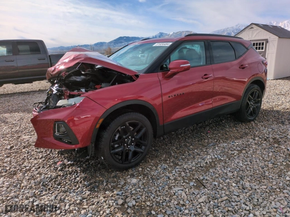 2022 Chevrolet Blazer LT with VIN 3GNKBDRS1NS135509, listed as a Copart auction lot 81934484 with 25,814 mi miles and Salvage Title. Bid and sale history available at carsss.com. Image 1.