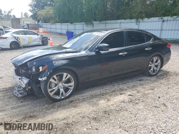 2013 Infiniti M z VIN JN1BY1AP6DM510194, wystawiony jako Copart lot #55293915 z przebiegiem 143 127 mil mil oraz Szkoda całkowita • Salvage title. Historia ofert i sprzedaży dostępna na DreamBid. Obrazek 1.