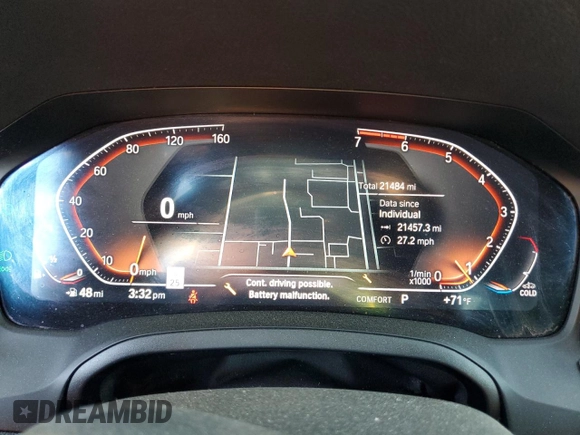 2022 BMW 4 Series 430i xDrive with VIN WBA73AP02NCK63692, listed as a Copart auction lot 84758794 with 21,484 mi miles and Salvage Title. Bid and sale history available at DreamBid. Image 9.