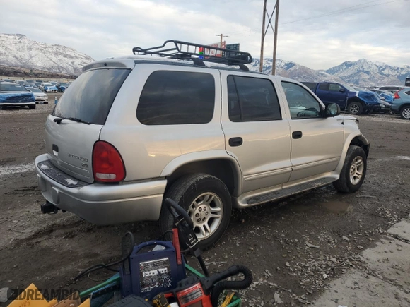 2003 Dodge Durango SLT with VIN 1D4HS48N23F551362, listed as a Copart auction lot 87763465 with 102,647 mi miles and Salvage Title. Bid and sale history available at carsss.com. Image 3.