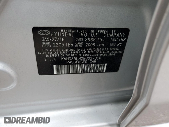 2016 Hyundai Elantra GT with VIN KMHD35LH2GU337016, listed as a Copart auction lot 71303524 with 28,326 mi miles and Salvage Title. Bid and sale history available at carsss.com. Image 12.
