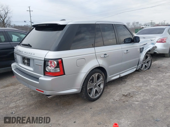 2012 Land Rover Range Rover Sport SC with VIN SALSH2E41CA734940, listed as a IAAI auction lot 41709747 with 137,482 mi miles. Bid and sale history available at carsss.com. Image 4.