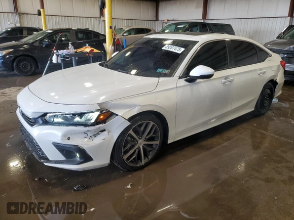 2024 Honda Civic Sedan Touring with VIN 2HGFE1F91RH327492, listed as a Copart auction lot 89207475 with 43,663 mi miles and Salvage Title. Bid and sale history available at carsss.com. Image 1.