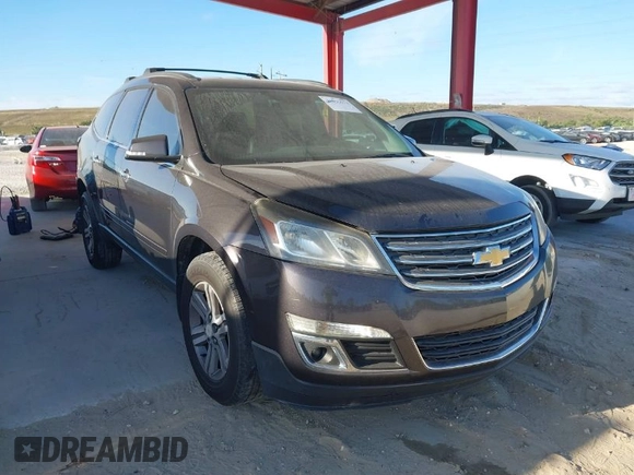 2015 Chevrolet Traverse LT with VIN 1GNKRHKD3FJ206601, listed as a IAAI auction lot 41855672 with 156,105 mi miles and . Bid and sale history available at DreamBid. Image 1.