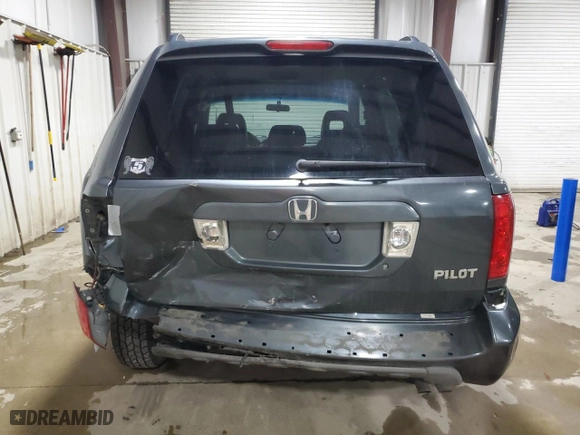 2004 Honda Pilot EX with VIN 2HKYF18604H596350, listed as a Copart auction lot 49782115 with 118,430 mi miles and Salvage Title. Bid and sale history available at carsss.com. Image 6.