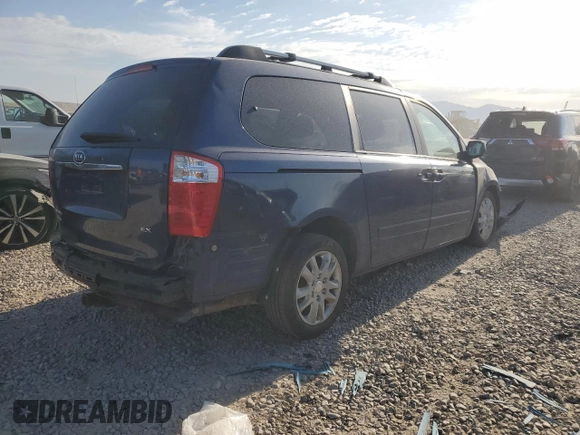 2007 Kia Sedona EX with VIN KNDMB233376170289, listed as a Copart auction lot 63523414 with 0 mi miles and Salvage Title. Bid and sale history available at carsss.com. Image 3.