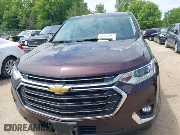 2019 Chevrolet Traverse LT Cloth z VIN 1GNEVGKW7KJ248073, wystawiony jako IAAI lot #42362893 z przebiegiem 56 232 mil mil oraz . Historia ofert i sprzedaży dostępna na DreamBid. Obrazek 12.