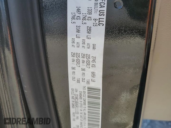 2016 Chrysler Town & Country Touring with VIN 2C4RC1BG0GR111159, listed as a Copart auction lot 69864444 with 102,251 mi miles and Salvage Title. Bid and sale history available at DreamBid. Image 14.