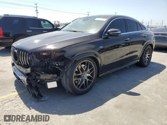 2024 Mercedes-Benz GLE 53 AMG with VIN 4JGFD6BB3RB196433, listed as a Copart auction lot 57479685 with 9,106 mi miles and Salvage title. Bid and sale history available at DreamBid. Image 1.