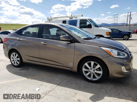 2014 Hyundai Accent GLS with VIN KMHCU4AE0EU676317, listed as a Copart auction lot 53395075 with 79,838 mi miles and Salvage Title. Bid and sale history available at carsss.com. Image 4.