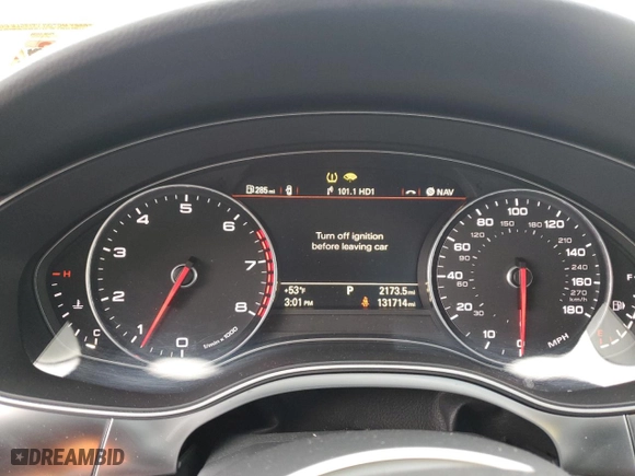 2013 Audi A6 3.0T Premium Plus with VIN WAUGGAFC7DN015375, listed as a Copart auction lot 52260285 with 131,714 mi miles and Clean Title. Bid and sale history available at carsss.com. Image 9.