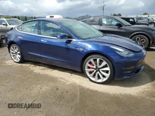 2018 Tesla Model 3 Long Range Battery with VIN 5YJ3E1EB2JF072321, listed as a Copart auction lot 51018825 with 110,494 mi miles and Salvage Title. Bid and sale history available at DreamBid. Image 4.