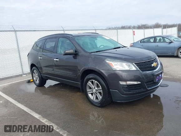 2017 Chevrolet Traverse LS with VIN 1GNKRFKD6HJ192586, listed as a IAAI auction lot 41694303 with 133,328 mi miles. Bid and sale history available at carsss.com. Image 1.