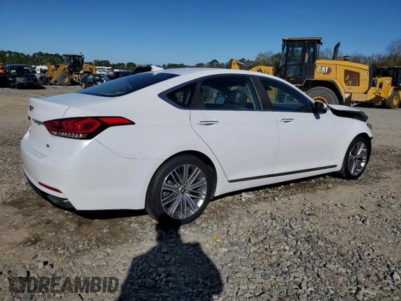 2019 Genesis G80 3.8L with VIN KMHGN4JE8KU295955, listed as a Copart auction lot 80874734 with 48,309 mi miles and Salvage title. Bid and sale history available at DreamBid. Image 3.