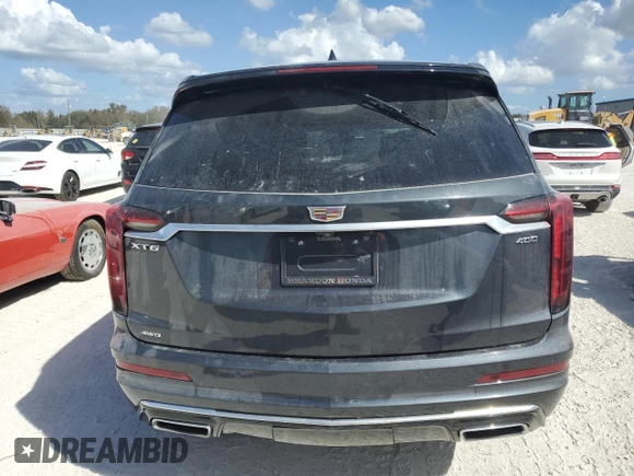 2022 Cadillac XT6 Premium Luxury with VIN 1GYKPDRS4NZ117903, listed as a Copart auction lot 76207334 with 0 mi miles and Non Repairable. Bid and sale history available at carsss.com. Image 6.
