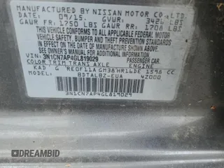 2016 Nissan Versa SV z VIN 3N1CN7AP4GL819029, wystawiony jako Copart lot #64666945 z przebiegiem Nie podano mil oraz Czysty tytuł • Clean title. Historia ofert i sprzedaży dostępna na DreamBid. Obrazek 12.