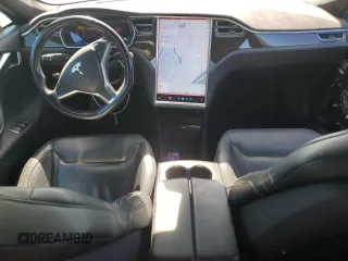 2016 Tesla Model S 90D with VIN 5YJSA1E2XGF129106, listed as a Copart auction lot 59162185 with 136,004 mi miles and Salvage title. Bid and sale history available at DreamBid. Image 8.
