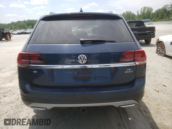 2018 Volkswagen Atlas SE with VIN 1V2LR2CA9JC587607, listed as a Copart auction lot 54824925 with 89,318 mi miles and Salvage title. Bid and sale history available at DreamBid. Image 6.