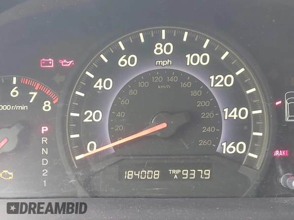 2006 Honda Odyssey EX-L with VIN 5FNRL38786B019441, listed as a IAAI auction lot 42074209 with 184,008 mi miles. Bid and sale history available at carsss.com. Image 7.