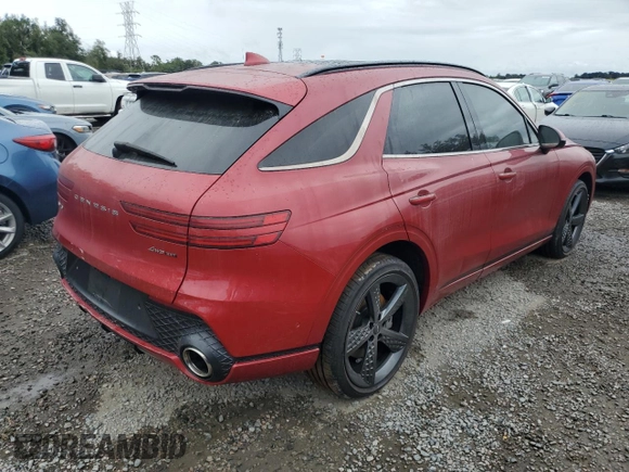 2022 Genesis GV70 Sport with VIN KMUMCDTC8NU032309, listed as a Copart auction lot 73714794 with Not provided miles and Salvage title. Bid and sale history available at DreamBid. Image 3.