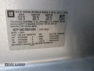 2014 GMC Sierra 1500 SLE z VIN 3GTP1UEC7EG413350, wystawiony jako Copart lot #53082405 z przebiegiem 191 347 mil mil oraz Szkoda całkowita • Salvage title. Historia ofert i sprzedaży dostępna na DreamBid. Obrazek 12.