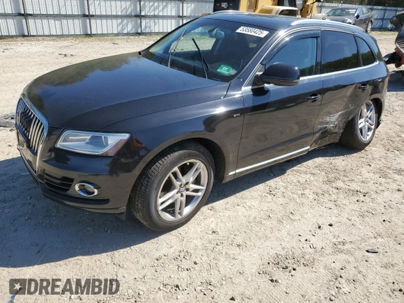 2014 Audi Q5 Premium Plus with VIN WA1LFAFP6EA037491, listed as a Copart auction lot 53580425 with 130,542 mi miles and Salvage Title. Bid and sale history available at carsss.com. Image 1.