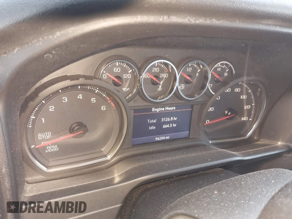 2020 Chevrolet Silverado 1500 LT with VIN 1GCRYDED6LZ286004, listed as a IAAI auction lot 41849313 with 96,204 mi miles. Bid and sale history available at carsss.com. Image 7.