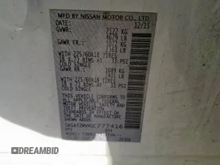 2016 Nissan Rogue S with VIN 5N1AT2MVXGC777416, listed as a Copart auction lot 48994035 with 90,964 mi miles and Salvage Title. Bid and sale history available at DreamBid. Image 13.