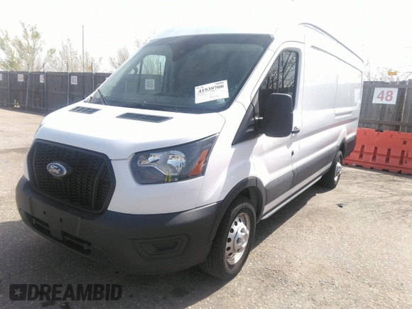 2023 Ford Transit Cargo with VIN 1FTBR3U80PKA69432, listed as a IAAI auction lot 41939700 with 48,158 mi miles and . Bid and sale history available at DreamBid. Image 18.