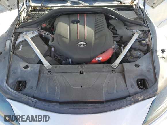 2021 Toyota GR Supra 3.0 with VIN WZ1DB0C00MW041840, listed as a Copart auction lot 43144635 with 6,213 mi miles and Salvage Title. Bid and sale history available at carsss.com. Image 11.
