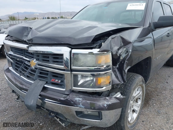2014 Chevrolet Silverado 1500 LT with VIN 3GCUKREC7EG561639, listed as a IAAI auction lot 42020364 with 154,785 mi miles. Bid and sale history available at carsss.com. Image 6.