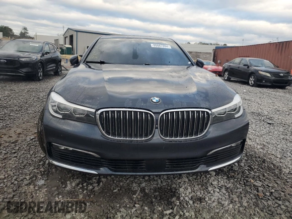 2018 BMW 7 Series 740i with VIN WBA7E2C54JG742085, listed as a Copart auction lot 80887894 with 0 mi miles and Salvage Title. Bid and sale history available at carsss.com. Image 5.