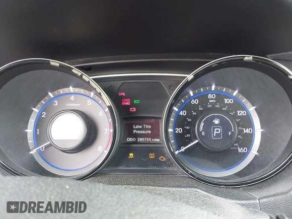 2013 Hyundai Sonata GLS with VIN 5NPEB4AC3DH672515, listed as a IAAI auction lot 42117112 with 280,750 mi miles and . Bid and sale history available at carsss.com. Image 7.