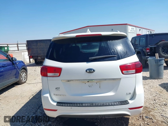 2016 Kia Sedona LX with VIN KNDMB5C1XG6094649, listed as a IAAI auction lot 41883433 with 120,038 mi miles. Bid and sale history available at carsss.com. Image 16.