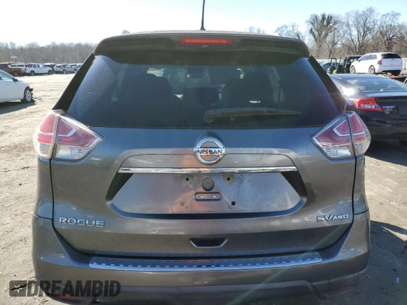 2015 Nissan Rogue SV with VIN KNMAT2MV9FP546616, listed as a Copart auction lot 41642805 with 146,863 mi miles and Salvage Title. Bid and sale history available at carsss.com. Image 6.