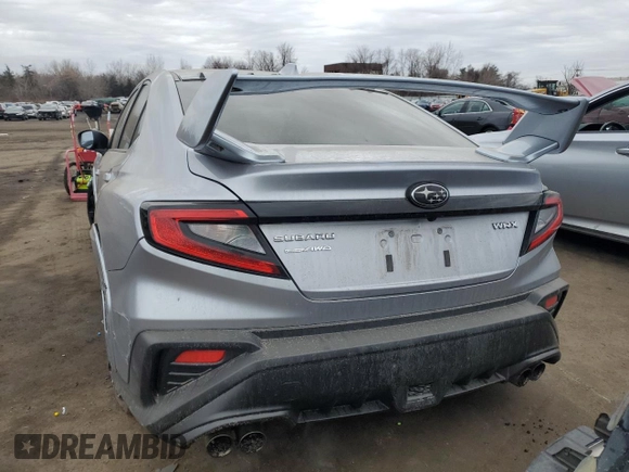 2023 Subaru WRX with VIN JF1VBAB67P8808208, listed as a Copart auction lot 45895735 with 41,100 mi miles and Salvage title. Bid and sale history available at DreamBid. Image 6.