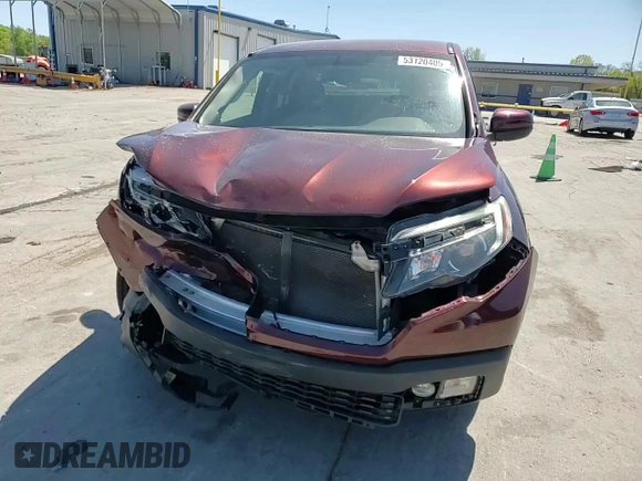 2017 Honda Ridgeline RTL-T with VIN 5FPYK2F6XHB004078, listed as a Copart auction lot 53120405 with 109,313 mi miles and Salvage title. Bid and sale history available at DreamBid. Image 14.